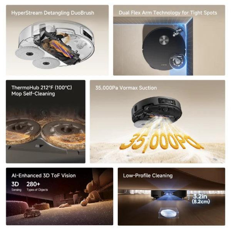 Dreame L60 Ulta RLL37CE0-BK Robot Vacuum Cleaner, Black