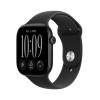 Apple Watch Series 12 GPS + Cellular 46mm Black Aluminium Case with Black Sport Band - S/M