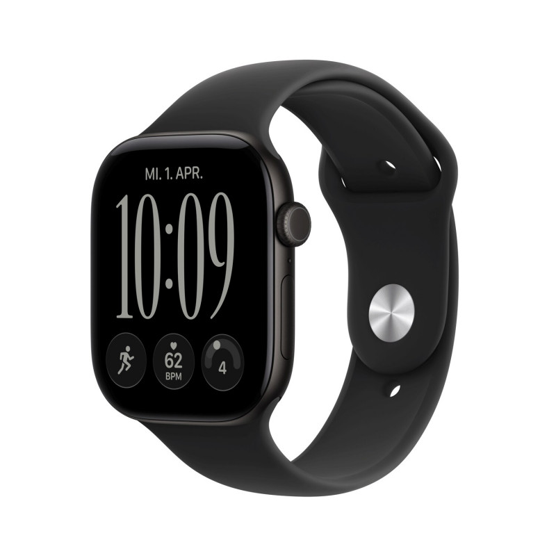 Apple Watch Series 12 GPS + Cellular 46mm Black Aluminium Case with Black Sport Band - S/M