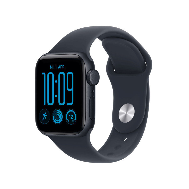 Apple Watch SE 3 GPS + Cellular 40mm Midnight Aluminium Case with Navy Blue Sport Band - S/M