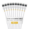 StarTech Slim Cat6a U/FTP Patch Cable RJ45, 0.3 m, 10-Pack