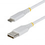 StarTech Braided USB 2.0 Cable USB-A to USB-C, 3 m, 15 W, White