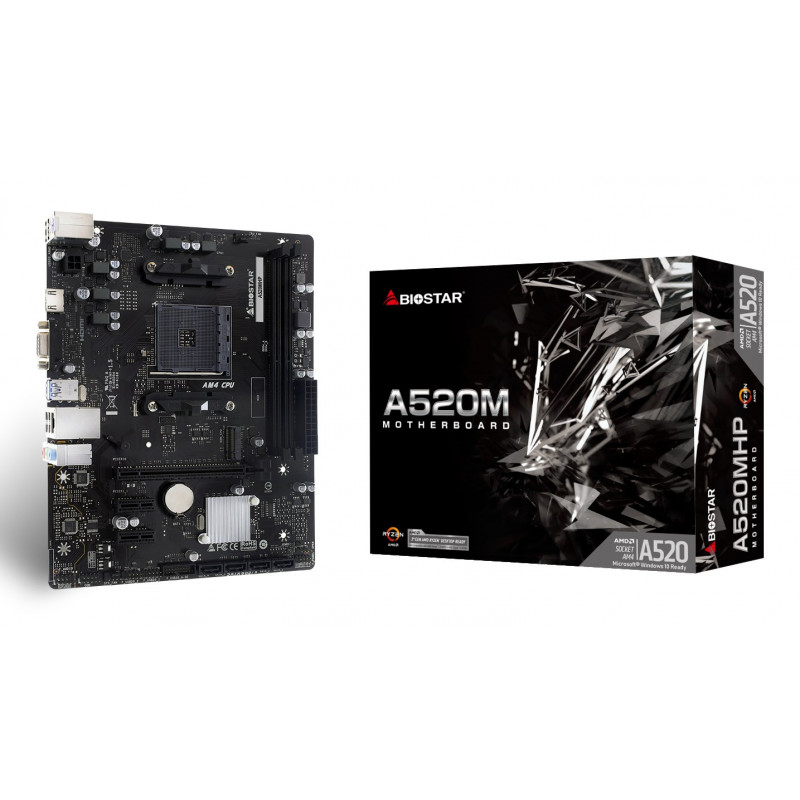 Biostar A520MHP 2.0 AMD A520 AM4 Micro-ATX Motherboard
