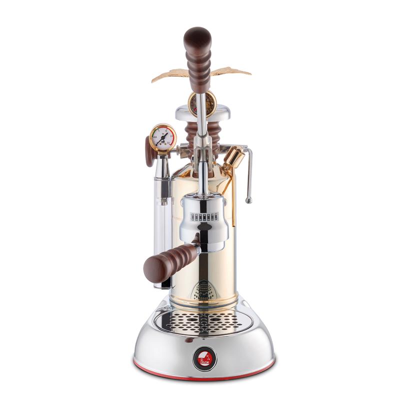La Pavoni Esperto Competente LPLESC01EU Lever Espresso Machine, Chrome/Gold