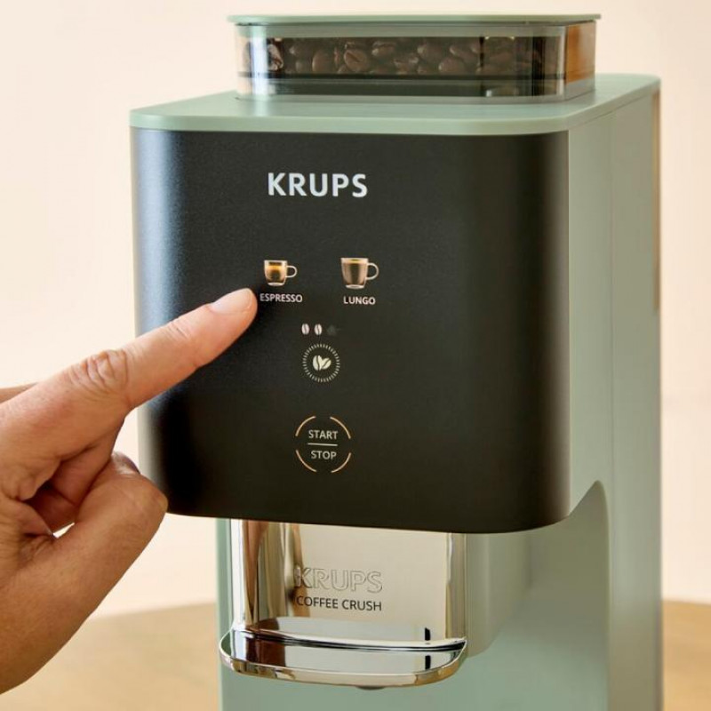 Krups Coffee Crush SA401LE0 Espresso Machine, Black/Green