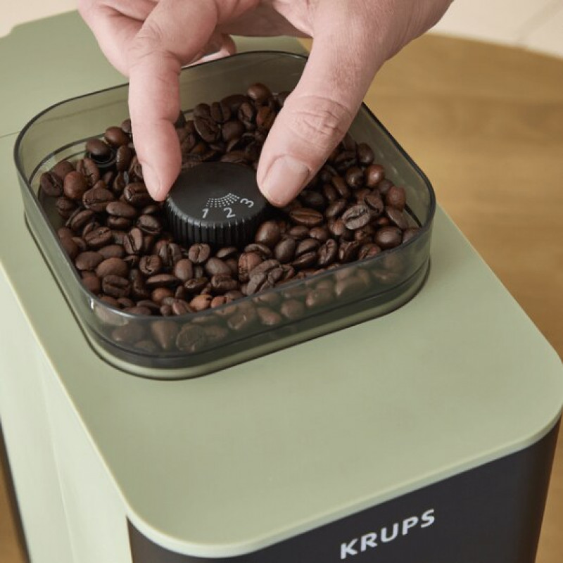 Krups Coffee Crush SA401LE0 Espresso Machine, Black/Green