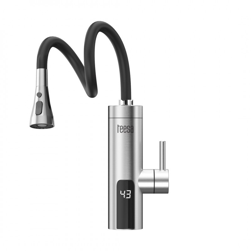 Teesa TSA4107 Instantaneous Water Heater Kitchen Faucet with Flexible Spout, Metal