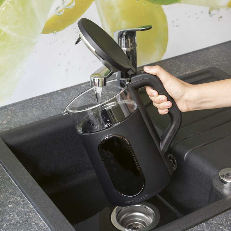 ProfiCook PC-WK 1328 electric kettle 1.7 L 2200 W Black, Transparent