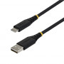 StarTech Braided USB 2.0 Cable USB-A to USB-C, 0.3 m, 15 W, Black