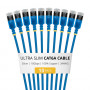 StarTech.com Slim Cat6a U/FTP Patch Cable RJ45, 0.3 m, Blue, 10-Pack