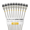 StarTech.com Slim Cat6a U/FTP Patch Cable RJ45, 0.3 m, Grey, 10-Pack