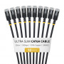 StarTech.com Slim Cat6a U/FTP Patch Cable RJ45, 0.3 m, Black, 10-Pack