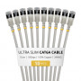 StarTech.com Slim Cat6a U/FTP Patch Cable RJ45, 0.15 m, Grey, 10-Pack