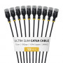 StarTech.com Slim Cat6a U/UTP Patch Cable RJ45, 0.15 m, Black, 10-Pack