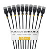StarTech.com Slim Cat6a U/UTP Patch Cable RJ45, 0.15 m, Black, 10-Pack