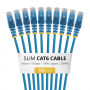 StarTech.com Slim Cat6 U/UTP Patch Cable RJ45, 1 m, Blue, LSZH, 10-Pack