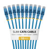 StarTech.com Slim Cat6 U/UTP Patch Cable RJ45, 1 m, Blue, LSZH, 10-Pack