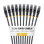 StarTech.com Slim Cat6 U/UTP Patch Cable RJ45, 1 m, Black, 10-Pack