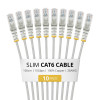 StarTech.com Slim Cat6 U/UTP Patch Cable RJ45, 1 m, Grey, 10-Pack