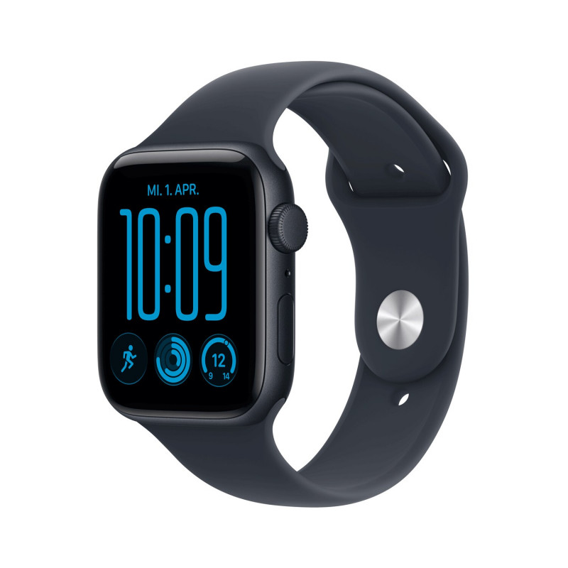 Apple Watch SE 3 GPS 44mm Midnight Aluminium Case with Blue Sport Band - S/M