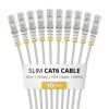 StarTech.com Slim Cat6 U/UTP Patch Cable RJ45, 0.5 m, Grey, 10-Pack