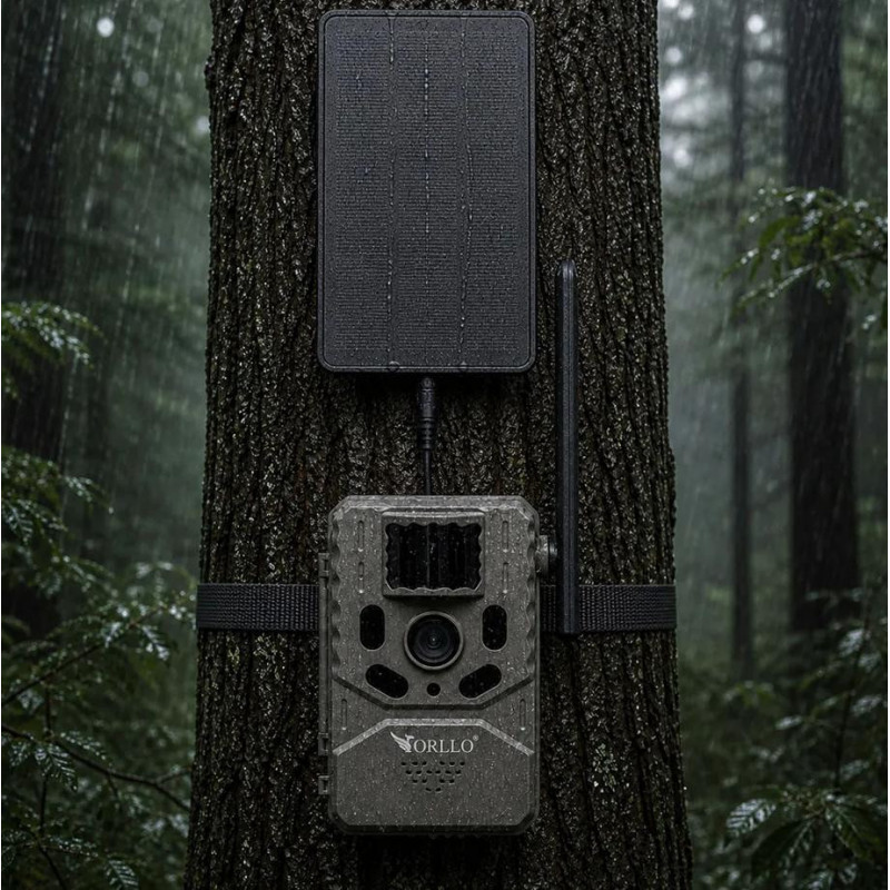 Orllo Huntercam 6 SIM 4G Trail Camera with Solar Panel