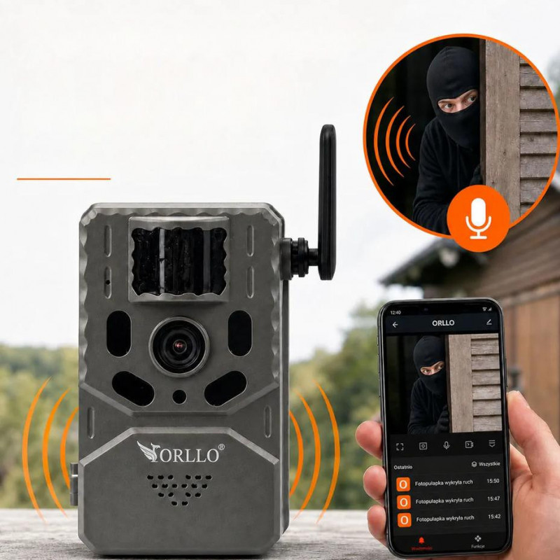 Orllo Huntercam 6 SIM 4G Trail Camera with Solar Panel