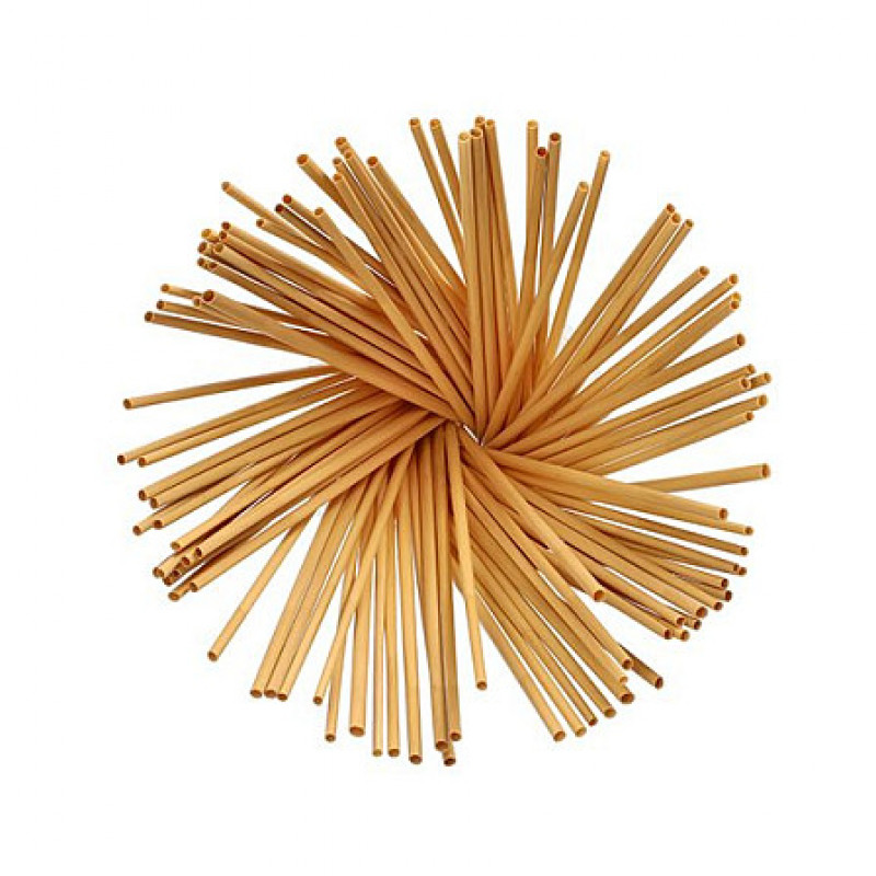 Papstar pure Drinking Straws 87702, Brown, 100 pcs