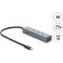 Delock 5 Port USB Type-C™ 10 Gbps Hub with 8K Video Output and PD 3.0 100 Watt (64379)
