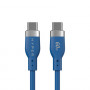 Targus HyperJuice Flex USB-C to USB-C Silicone Charging Cable, USB 2.0, 1.5 m, Blue