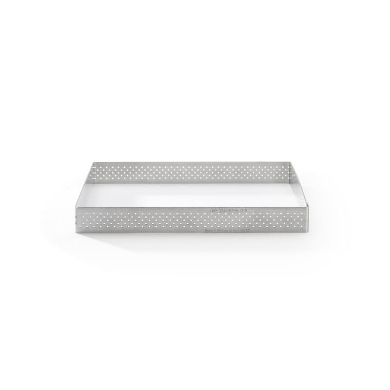 De Buyer Perforated Stainless Steel Square Tart Mould, 17.5 cm (3099.23)