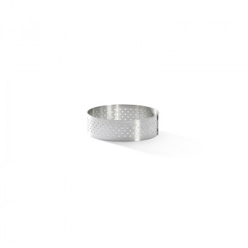 De Buyer Perforated Stainless Steel Round Tart Ring, 6.5 cm (3099.02)