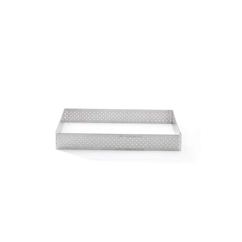 De Buyer Perforated Stainless Steel Square Tart Mould, 7 cm (3099.19)