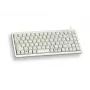 Cherry Slim Line G84-4100 Compact Keyboard, PS/2 + USB, 83 Keys, German Layout (QWERTZ), Light Grey
