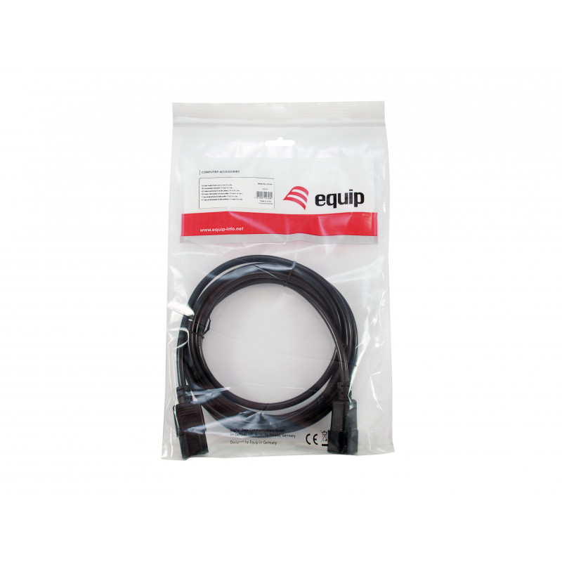 Equip Power Cord IEC C13 to IEC C14, 1.5 m, Black