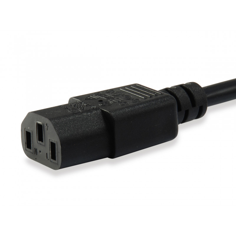 Equip Power Cord IEC C13 to IEC C14, 1.5 m, Black