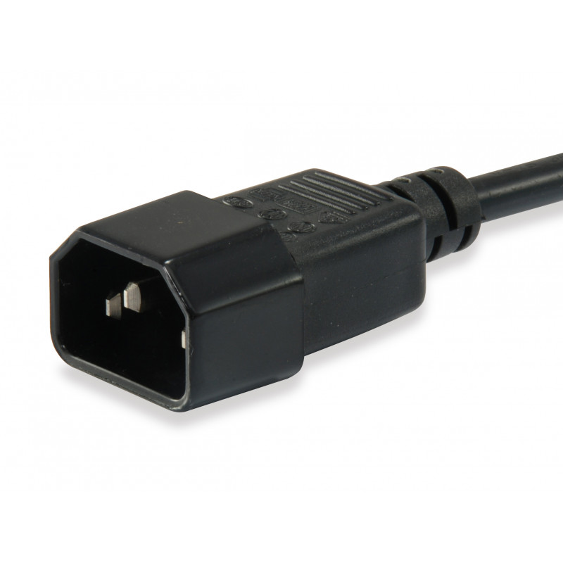 Equip Power Cord IEC C13 to IEC C14, 1.5 m, Black