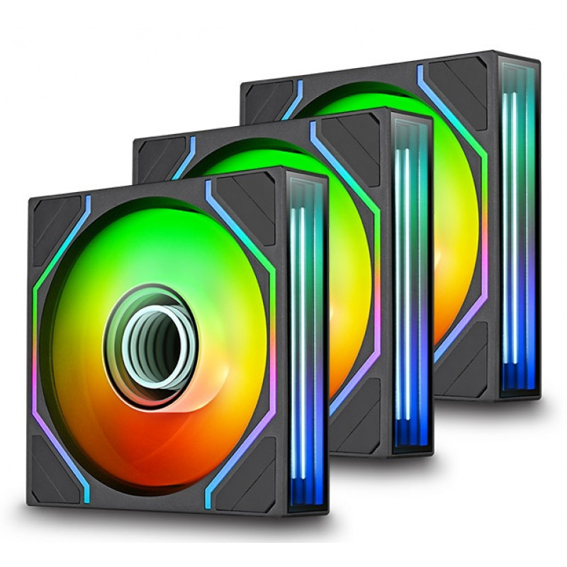 Thermaltake SWAFAN INFINITY EX14 ARGB Sync 140 mm Case Fan, Black, 3-Pack
