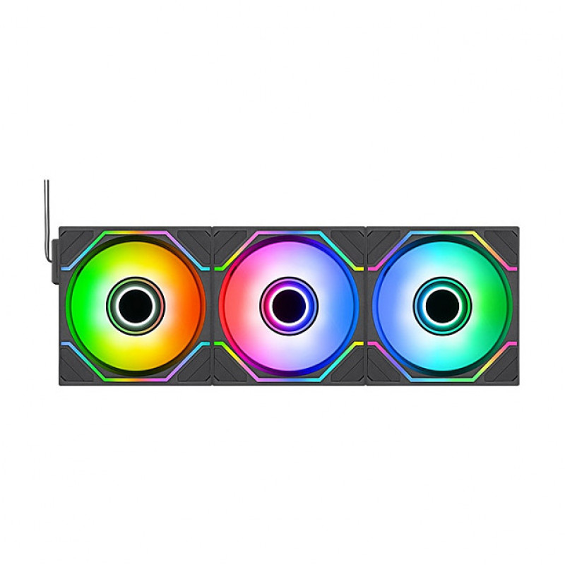 Thermaltake SWAFAN INFINITY EX14 ARGB Sync 140 mm Case Fan, Black, 3-Pack