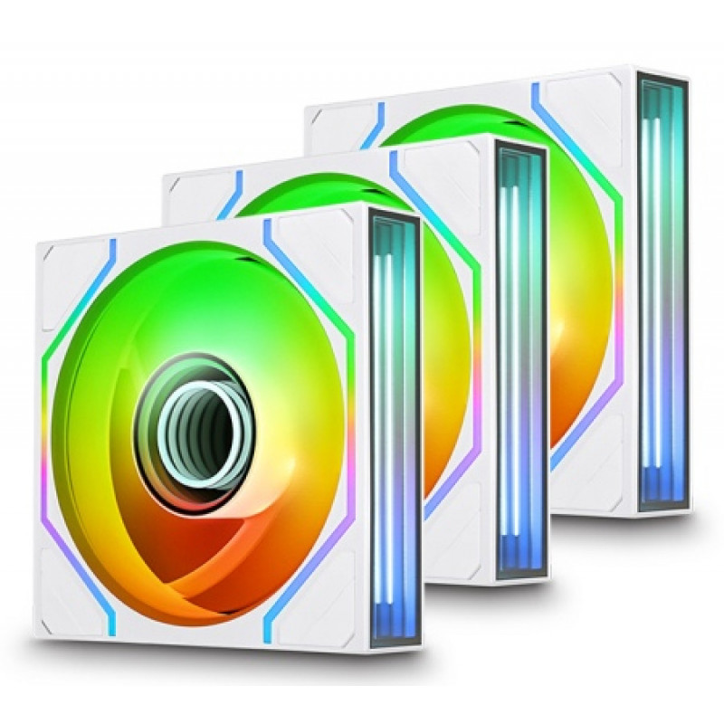 Thermaltake SWAFAN INFINITY EX14 ARGB Sync 140 mm Case Fan, White, 3-Pack