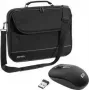 PEDEA Fair Laptop Bag 14.1 inch (35.8 cm) with PC Mouse, Black