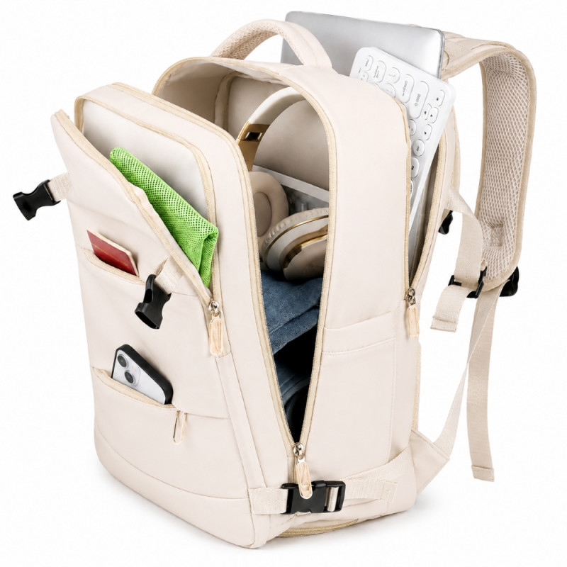 Extralink Black Forest KM06 Travel Laptop Backpack 45x20x30 cm, Beige