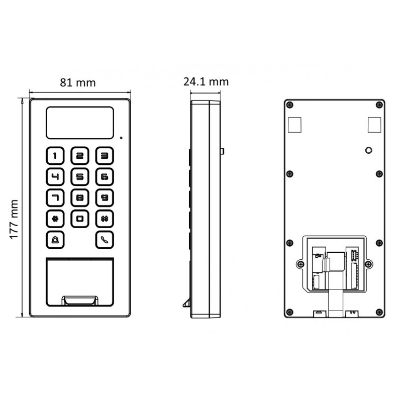 Hikvision DS-K1T502DBFWX access control reader Grey