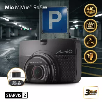 Mio MiVue 945W Premium 4K Dash Cam, STARVIS 2, Wi-Fi, GPS