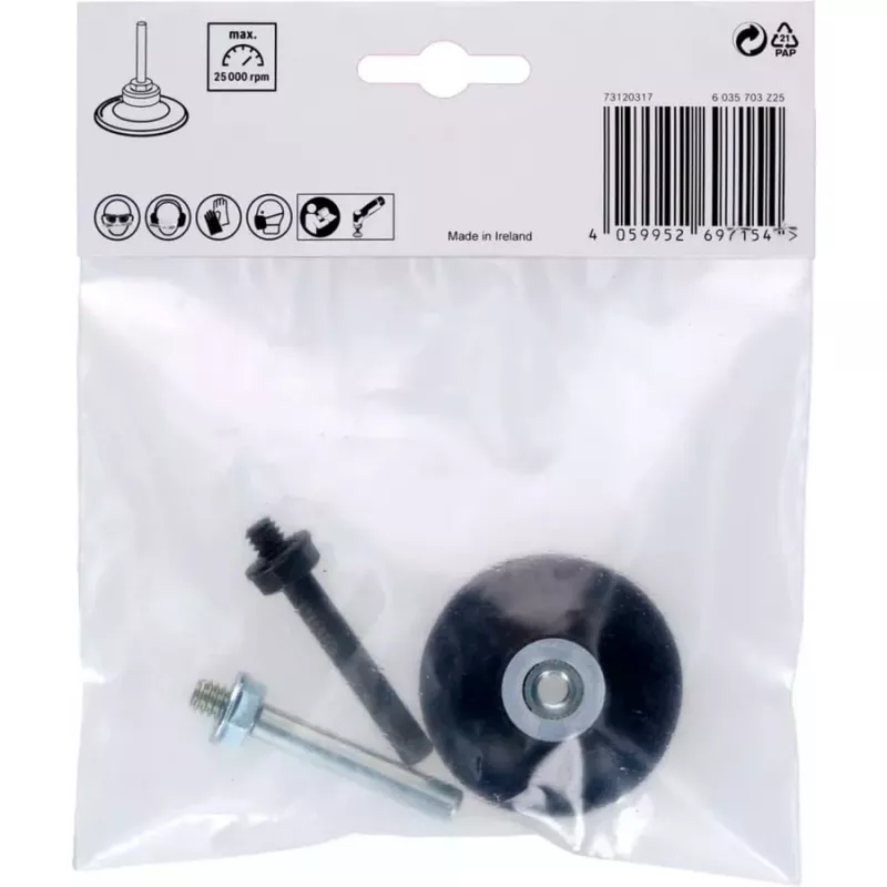 Bosch 2608000857 Backing Pad, 50 mm, Quick Lock, Black (for GWG 12V-50 S Professional)