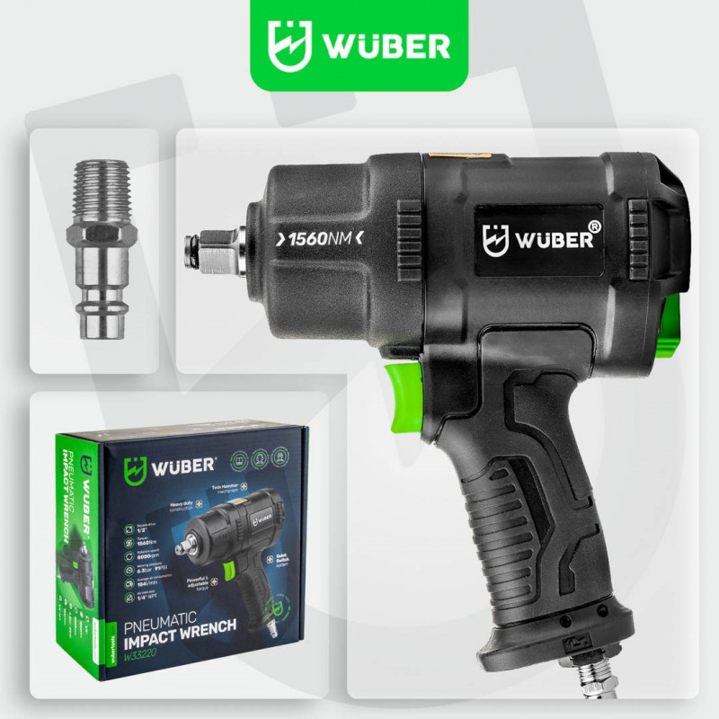WUBER W33220 Pneumatic Impact Wrench 1560 Nm