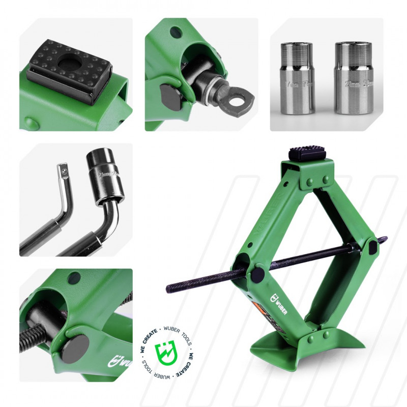 WUBER W22023 Scissor Car Jack 2 t, 120-415 mm