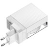 SHARGE Retractable 65 GaN Charger, 65W, 2x USB-C, integrated USB-C cable - white