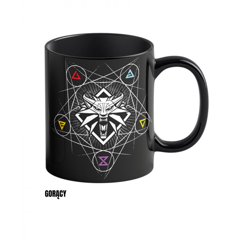 CENEGA PUBLISHING Mug Good Loot The Witcher 3 Art Heat Reveal - Witcher Signs 480 ml Black