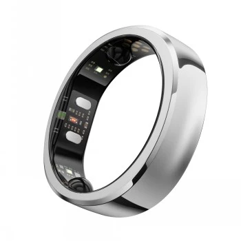 RingConn Smart Ring Gen3 for Women and Men - Polished Silver Size 11